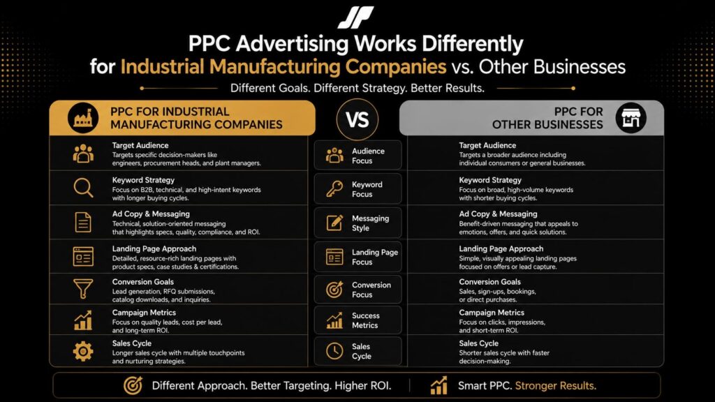 How PPC Advertising Works Differently for Industrial Manufacturing Companies vs. Other Businesses